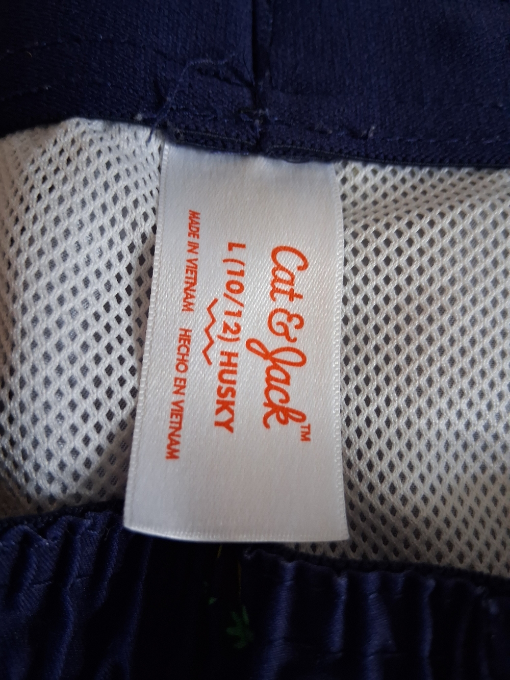 Cat & Jack Boys Swim Trunks Lot - Navy, Coral & Orange-Blue Gradient - Picture 9 of 10
